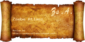 Zsebe Atlasz névjegykártya
